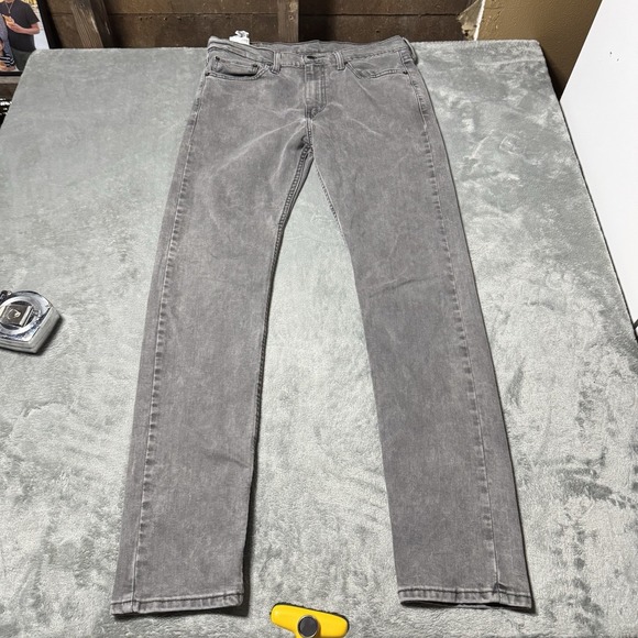 Levis 510 Skinny Fit Jeans Mens 33 X 32 Gray Stretch Denim Pants (32x30) - Picture 1 of 10